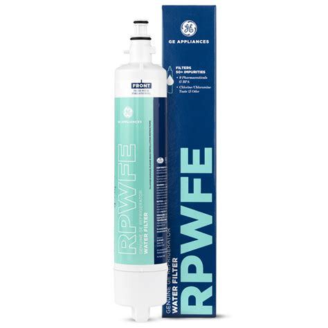 If replacing the filter does not reset the "Replace Water Filter" indicator, press and hold the "Water" button for 3 seconds until you see the "Replace Water Filter" indicator off and hear the tone which indicates the filter has been reset. . Ge rpwfe filter